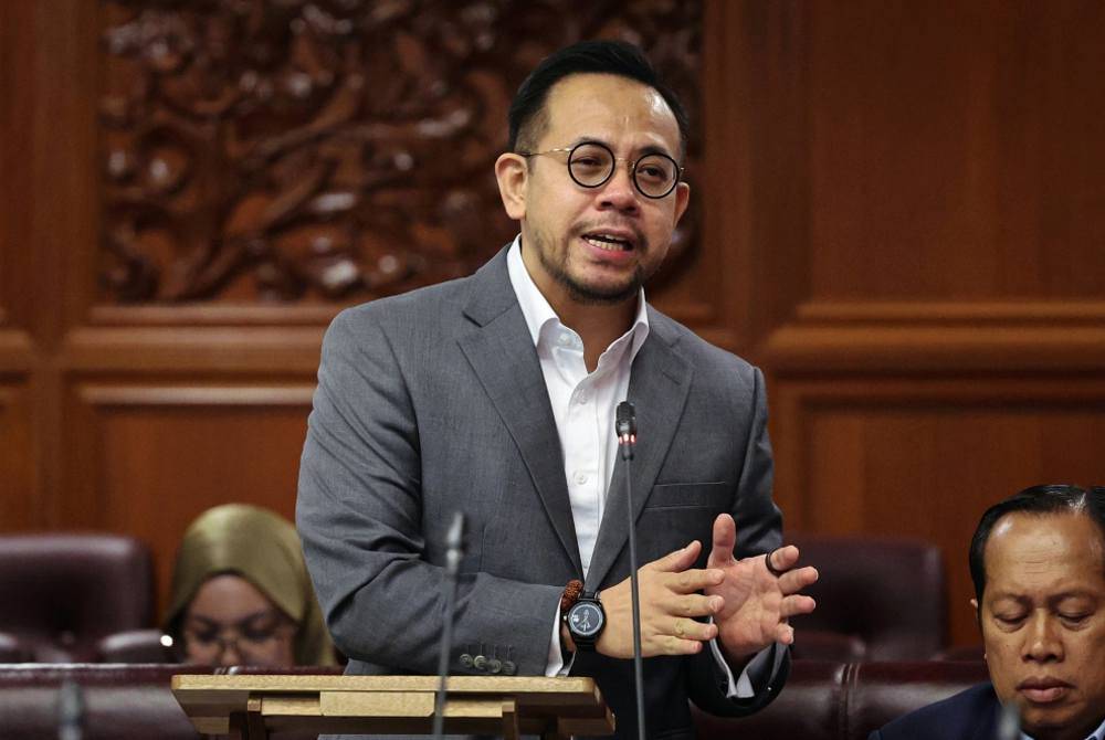 Steven ketika Persidangan Dewan Negara di Bangunan Parlimen pada Selasa. - Foto Bernama