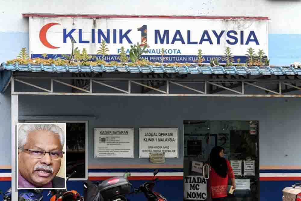 18 Klinik 1Malaysia di Perak tidak ditutup, sebaliknya dijenamakan semula kepada Klinik KKom dan masih beroperasi sehingga kini. - Gambar hiasan. Gambar kecil: Sivanesan - Foto: Bernama