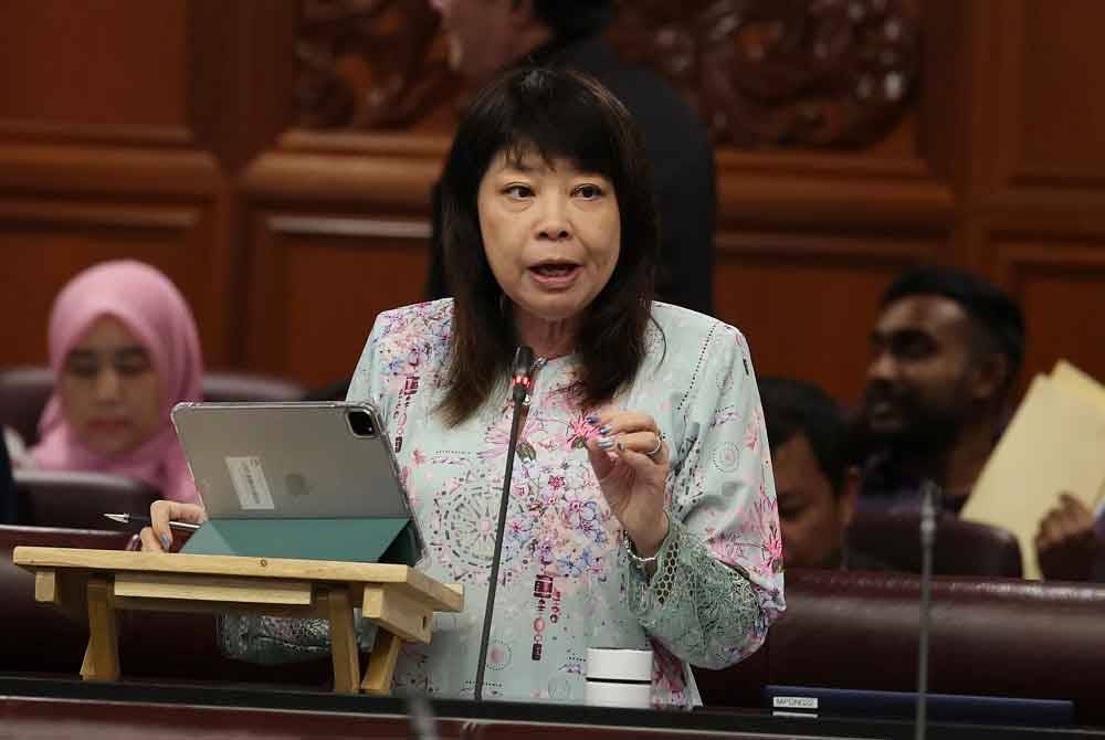 Lim Hui Ying ketika Sidang Dewan Negara di Bangunan Parlimen pada Khamis. - Foto: Bernama