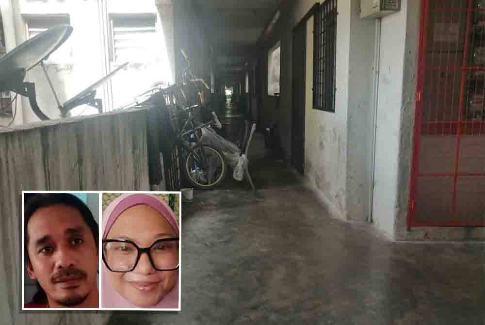 Koridor tempat anak-anak berkumpul dan bermain pada waktu petang. Gambar kecil: Abd Rashid, Shida