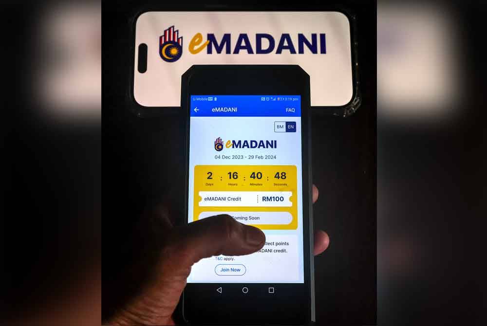 Pendaftaran program eMadani boleh dilakukan melalui penyedia perkhidmatan e-dompet iaitu MAE, Setel, ShopeePay dan e-dompet Touch ‘n Go - Gambar hiasan