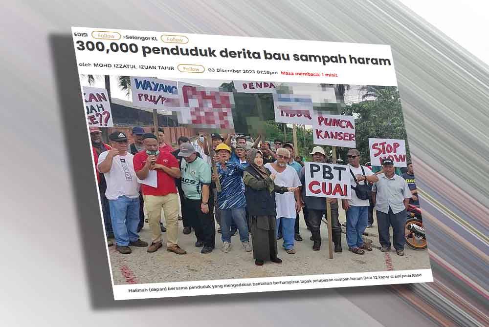 Laporan Sinar Harian pada Ahad.