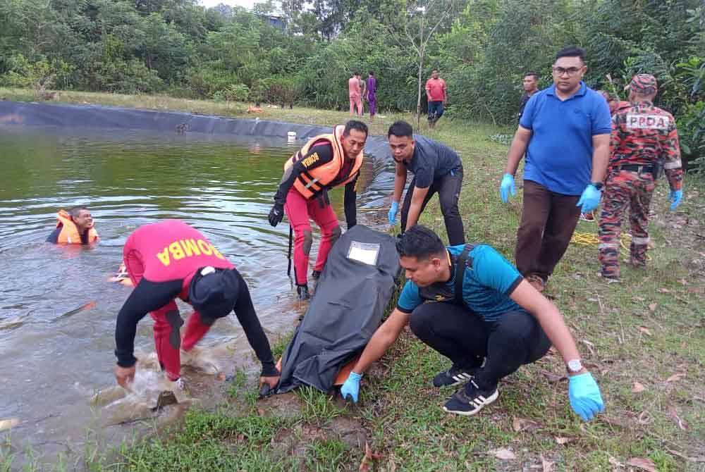 Seorang lelaki maut akibat lemas selepas terjatuh ke dalam sebuah kolam. - Foto: Bomba Kuala Terengganu