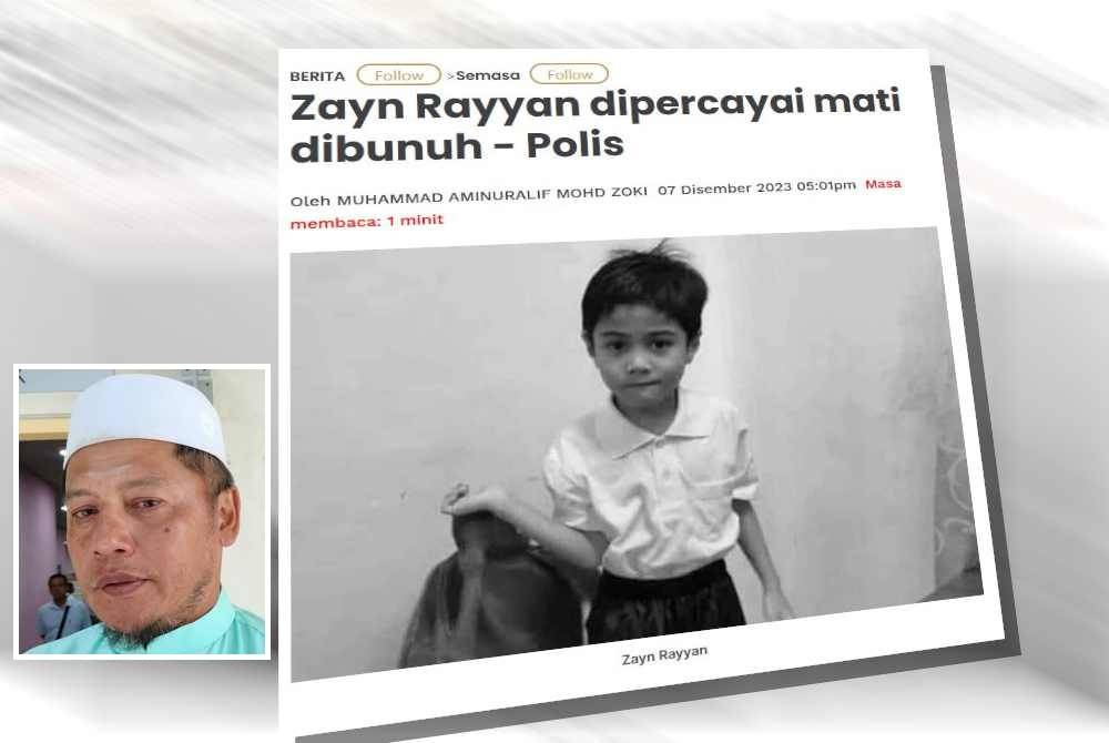 Laporan Sinar Harian. Gambar kecil: Zahari