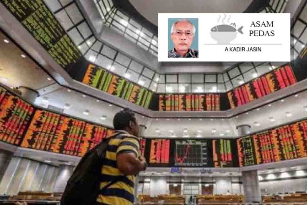 Bursa Malaysia memuncak pada paras 1,870.37 mata pada 1 April 2018 dan sekarang ia berada sekitar 1,400 mata. - Gambar hiasan