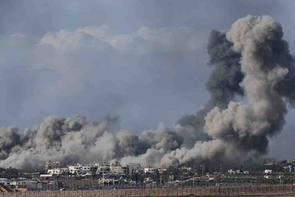 Keadaan Gaza dibedil tentera Israel. Foto: AFP