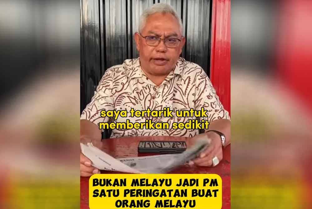 Tangkap layar video Noh Omar di Facebooknya pada Isnin.