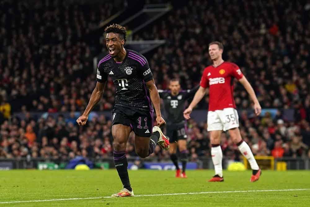 Gol Coman memastikan Bayern mengekalkan momentum positif Kumpulan A Liga Juara-Juara. - Foto Agensi