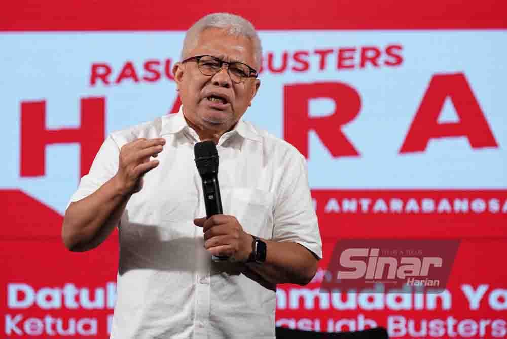 Hussamuddin menyampaikan ucapan perasmian Hari Anti Rasuah Antarabangsa (HARA) Rasuah Busters 2023 di Kompleks Kumpulan Karangkraf pada Rabu. Foto SINAR HARIAN/ROSLI TALIB