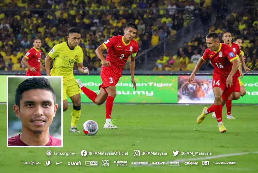 Kelincahan Arif Aiman bersama Harimau Malaya kini menjadi tumpuan menjelang Piala Asia di Qatar, tahun depan. FOTO: FB FAM. GAMBAR KECIL: RAZMAN