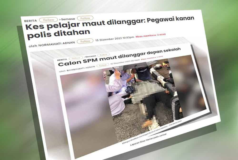 Laporan Sinar Harian pada Jumaat.