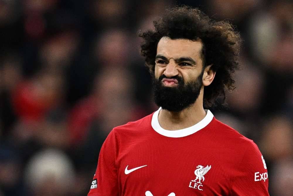 Mohamed Salah gagal menjaringkan gol ketika menentang United. - Foto AFP