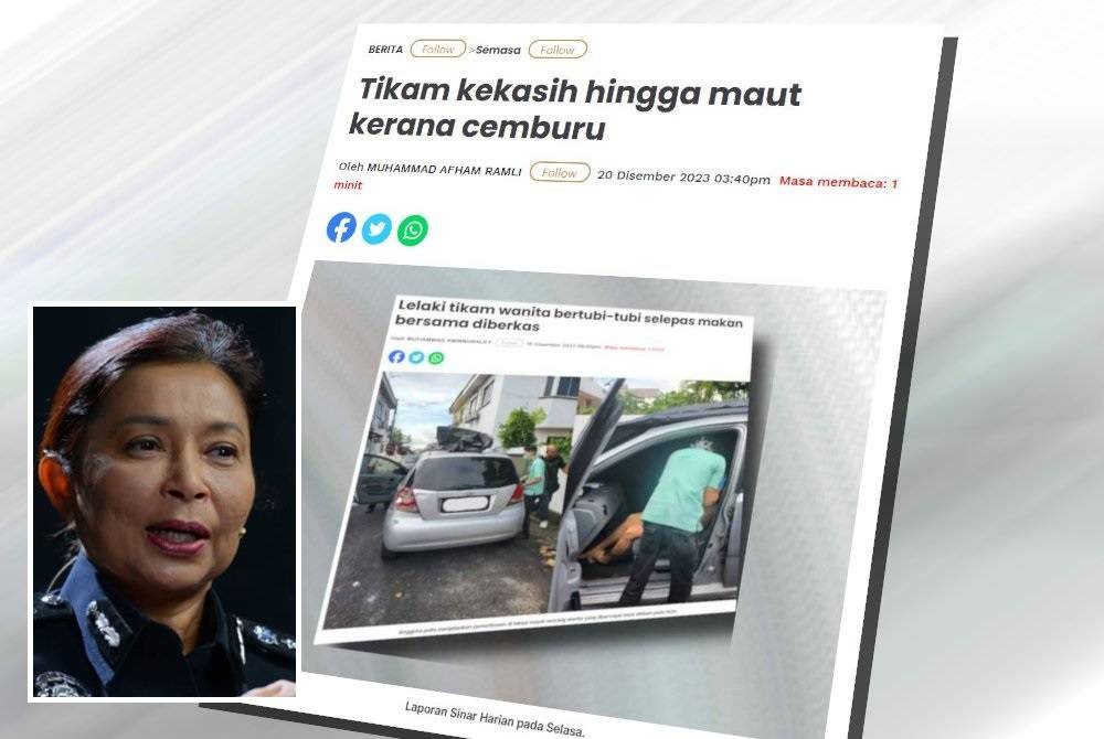 Laporan Sinar Harian. (Gambar kecil: Sasikala)