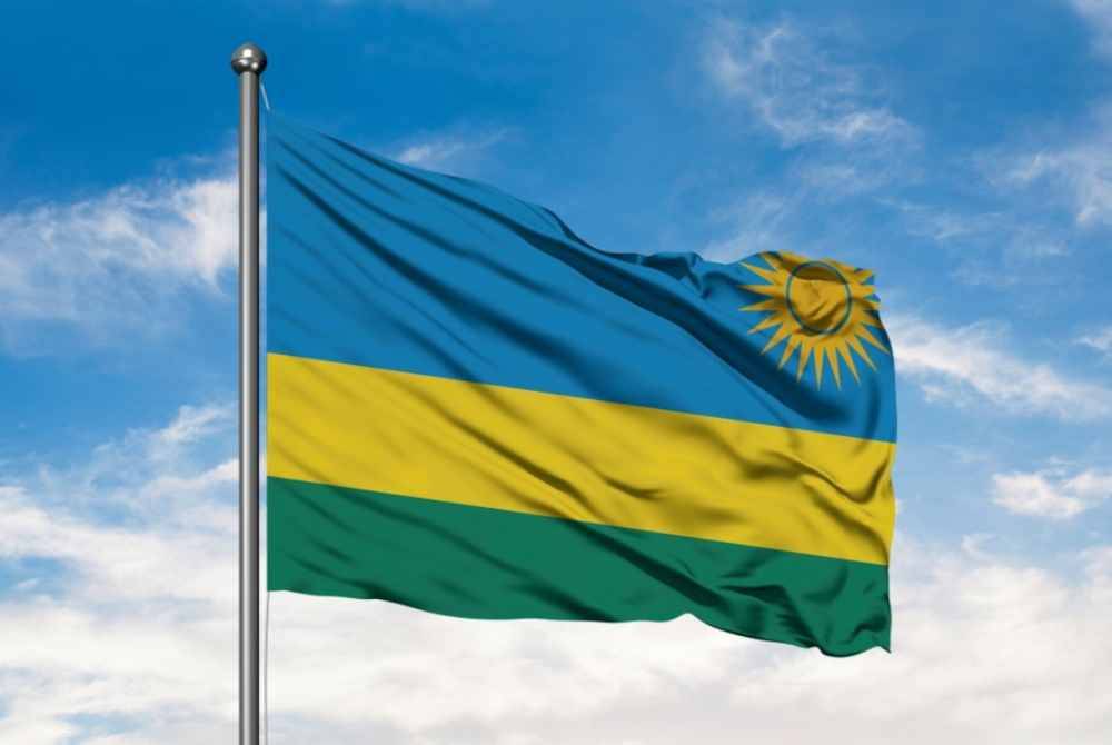 Bendera Rwanda. Gambar 123RF