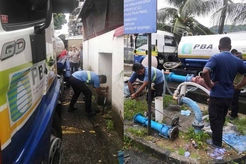 Kakitangan PBAPP masih bekerja sepanjang masa untuk menangani isu setempat dan memulihkan bekalan air di daerah Barat Daya.