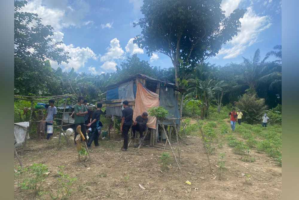 Lawatan Jabatan Hidupan Liar ke lokasi mangsa diserang gajah di Kampung Perpaduan Skim Begahak, Bakapit, Lahad Datu.