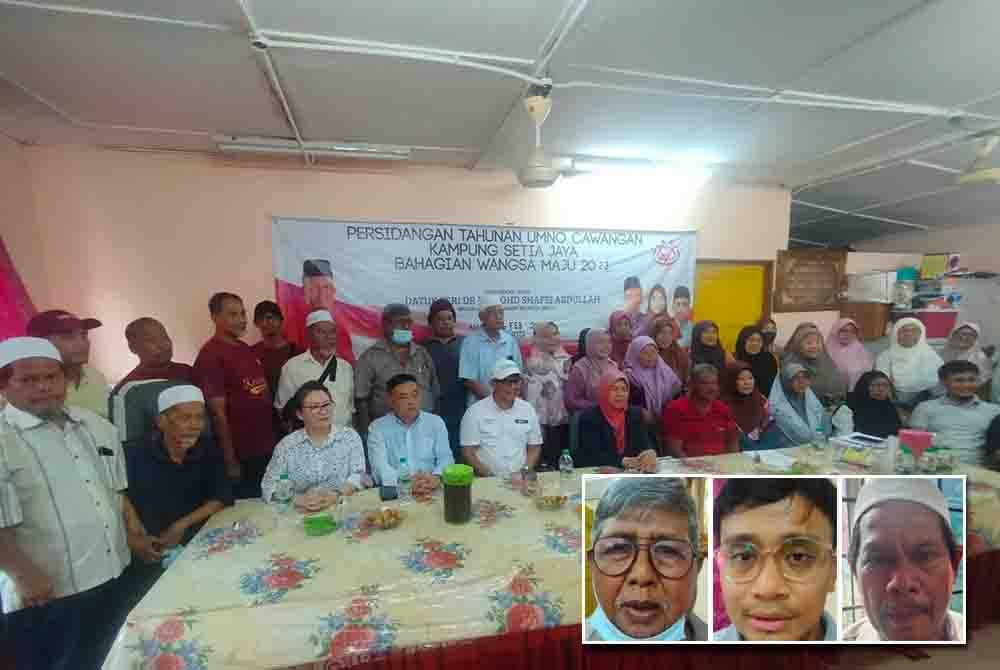 Zuraida (duduk, tengah) diundang sebagai jemputan khas bagi membincang isu Kampung Setia Jaya. Gambar kecil: Ismail, Syafiq, Zainal Abidin