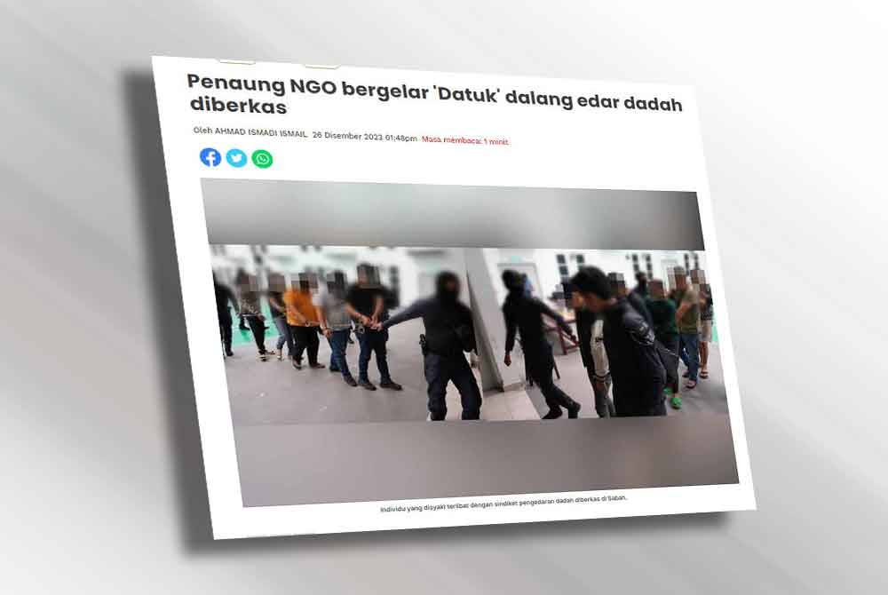 Laporan Sinar Harian pada Selasa.