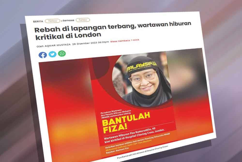 Laporan Sinar Harian pada Rabu.