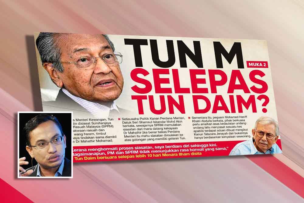 Laporan Sinar Harian pada Jumaat. Gambar kecil: Mohammad Tawfik