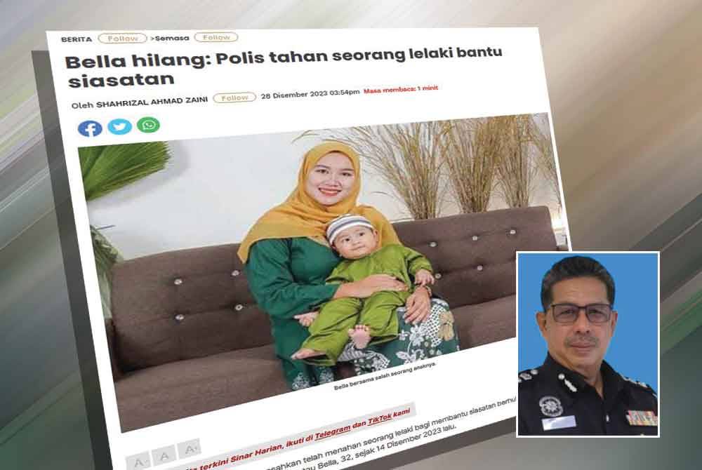 Laporan Sinar Harian pada Khamis lalu. Gambar kecil: Ismail