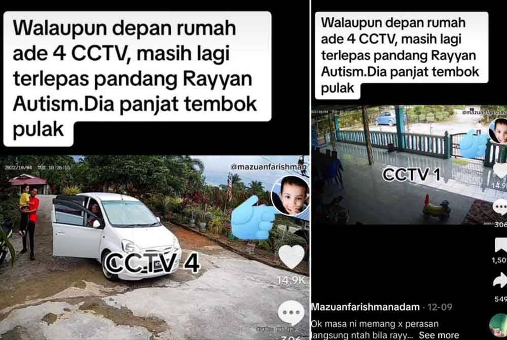 Mohd Arrayayan didukung oleh seorang lelaki yang menjumpainya keluar dari jalan raya. Foto Mazuan Zainal Abidin