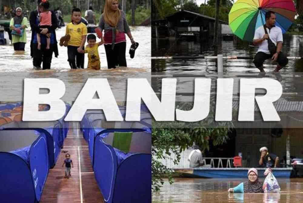 Jumlah mangsa banjir di tiga negeri semakin menurun kepada 1,675 orang di 16 pusat pemindahan sementara (PPS) setakat jam 8 malam ini berbanding 3,681 orang di 20 PPS petang Ahad. Gambar hiasan