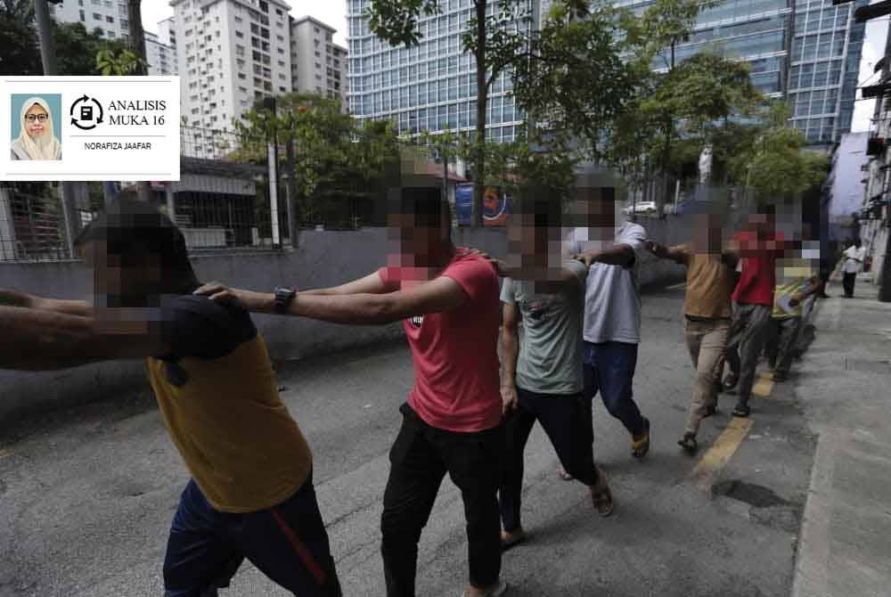 Antara warga asing yang ditahan dalam serbuan di ibu negara baru-baru ini.