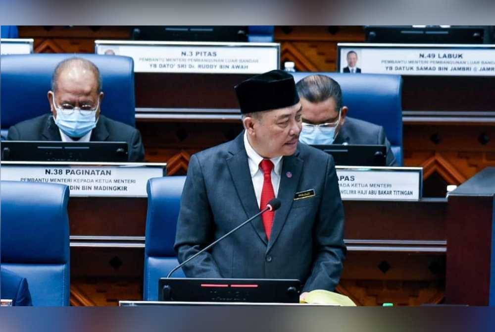 Hajiji ketika hadir pada sidang DUN Khas Sabah di Kota Kinabalu.