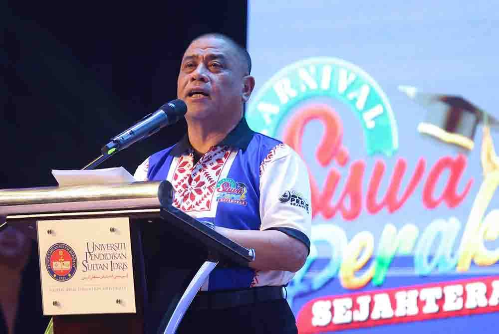 Saarani ketika berucap pada Majlis Perasmian Penutup Karnival Siswa Perak Sejahtera 2030.