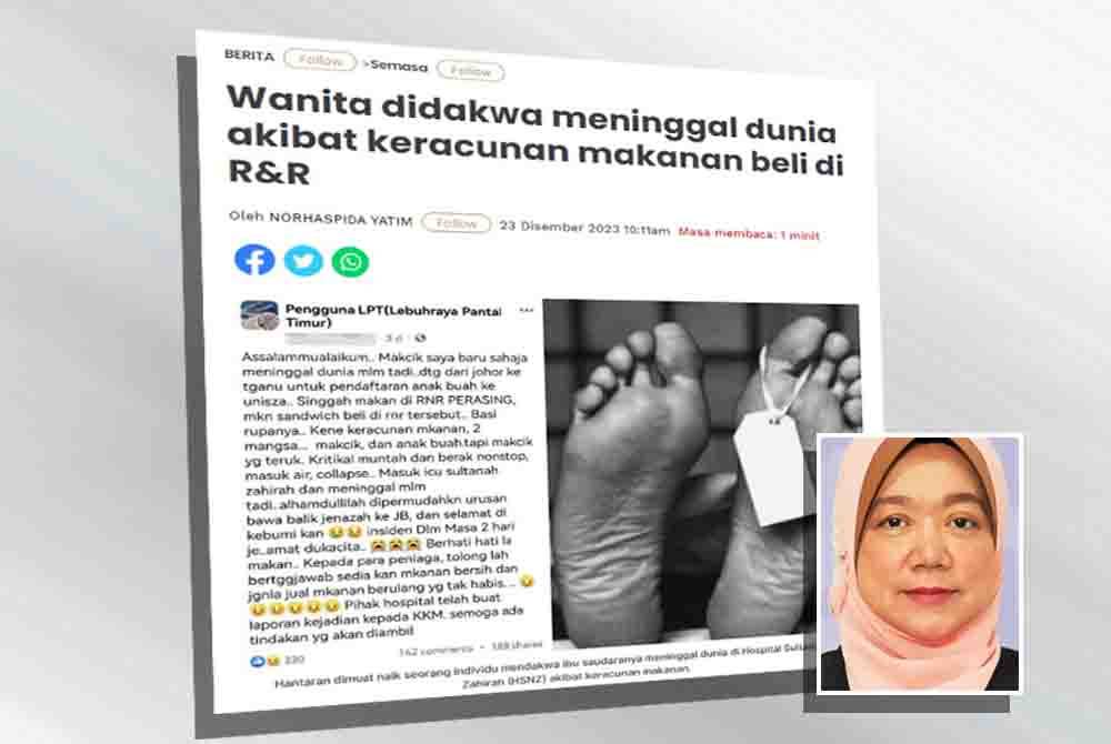 Laporan Sinar Harian pada 23 Disember lalu. Gmabar kecil: Kasemani