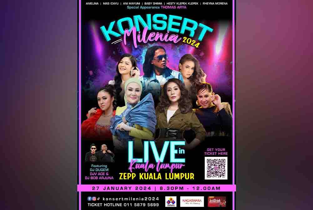 Konsert Milenea akan diteruskan di Zepp Kuala Lumpur.