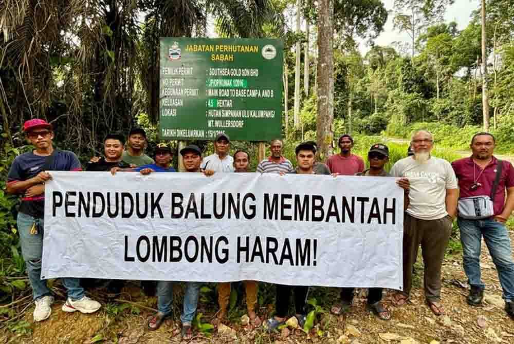 Penduduk Balung bantah aktiviti perlombongan emas yang didakwa dilakukan secara haram di Bukit Mantri, Tawau.