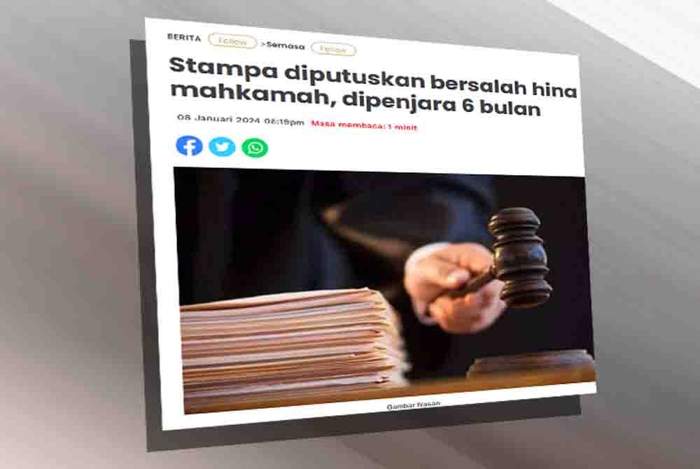 Laporan Sinar Harian pada Isnin.