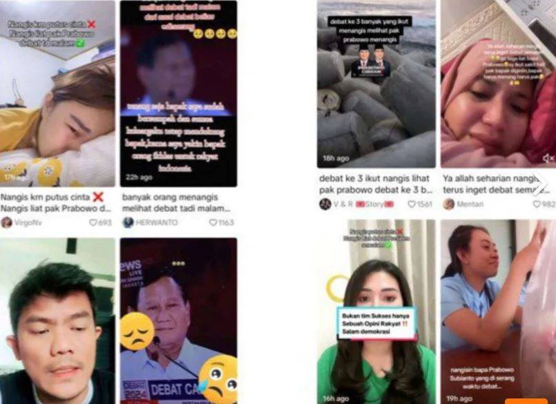 Antara video &#039;tangisan&#039; yang dikongsi di platform TikTok. - Foto: Agensi