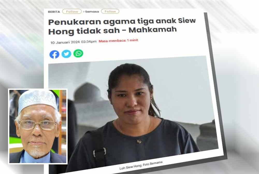 Laporan Sinar Harian pada Rabu. Gambar keci: Wan Salim