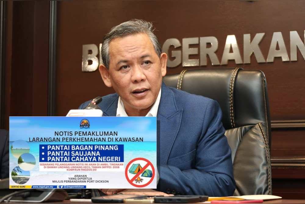 Aminuddin (Notis yang dikeluarkan MPPD berhubung larangan memasang khemah selepas diarahkan kerajaan negeri.)