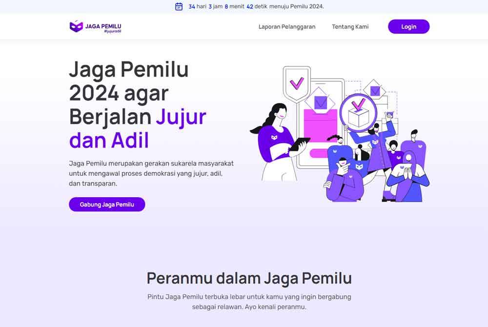 Ia dilancarkan kumpulan aktivis, ahli akademik, pakar undang-undang dan pelajar di bawah inisiatif Jaga Pemilu (Lindungi Pilihan Raya). - Foto: Agensi