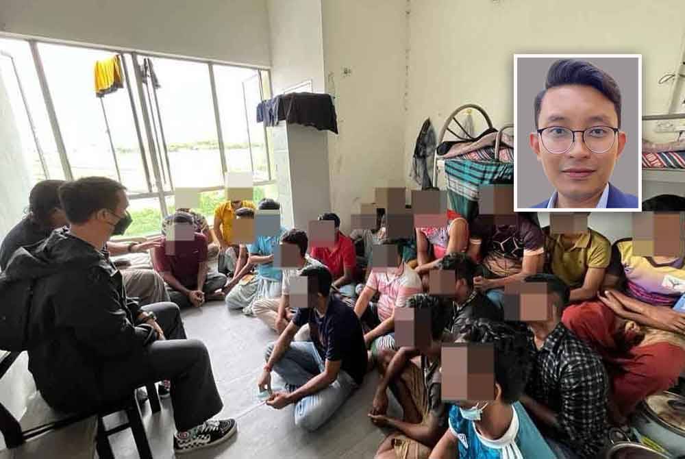 Sebahagian warga Bangladesh dipercayai menjadi mangsa pemerdagangan orang, diselamatkan imigresen dalam satu operasi di Klang, Selangor pada Rabu. Gambar kecil: Muhamad Zharif