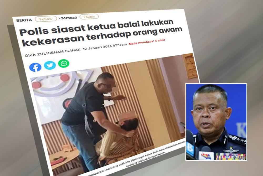 Laporan Sinar Harian pada 12 Januari 2024. Gambar kecil: Kamarul Zaman