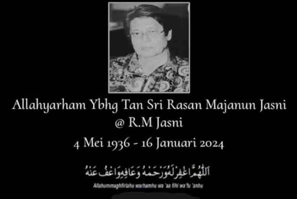 R.M Jasni meninggal dunia di Hospital Keningau pada jam 3.20 pagi tadi. Foto Fcebook Adzhar Tan Sri R.M Jasni - Eddy - EDJ