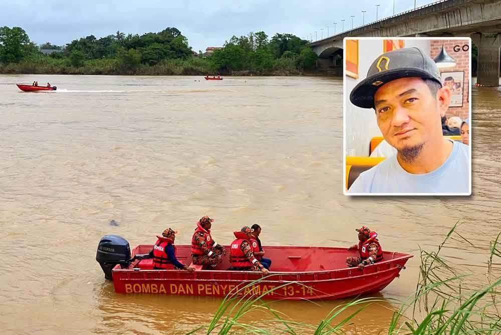 SAR yang masuk hari ke dua akan diteruskan sehingga mangsa ditemukan. Gambar kecil: Norhisyam Ismail, 43