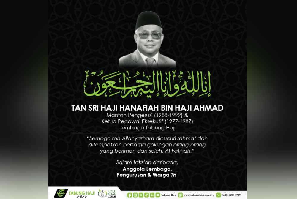 Hanafiah menghembuskan nafas terakhir pada usia 87 tahun.