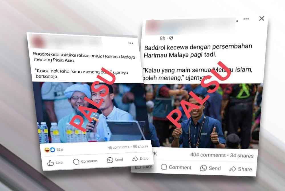 Baddrol menafikan kenyataan di facebook tersebut adalah kenyataan beliau.