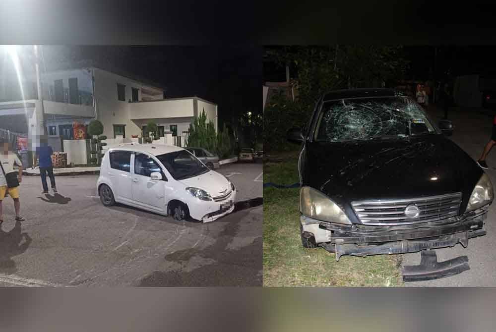 Kereta mangsa yang dilarikan suspek. Foot ihsan polis