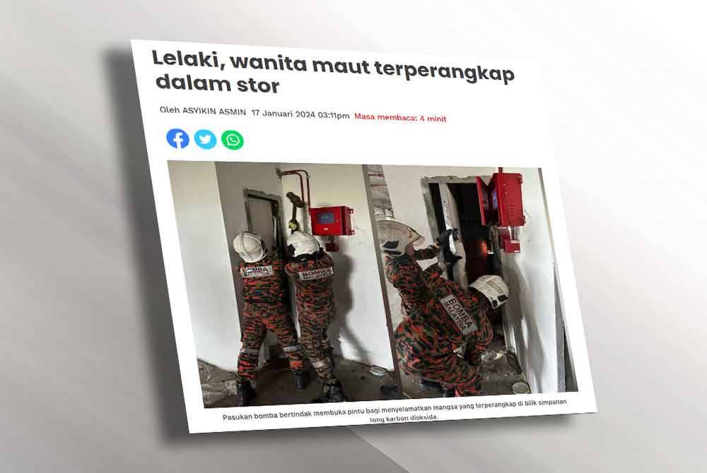 Laporan Sinar Harian pada Rabu.