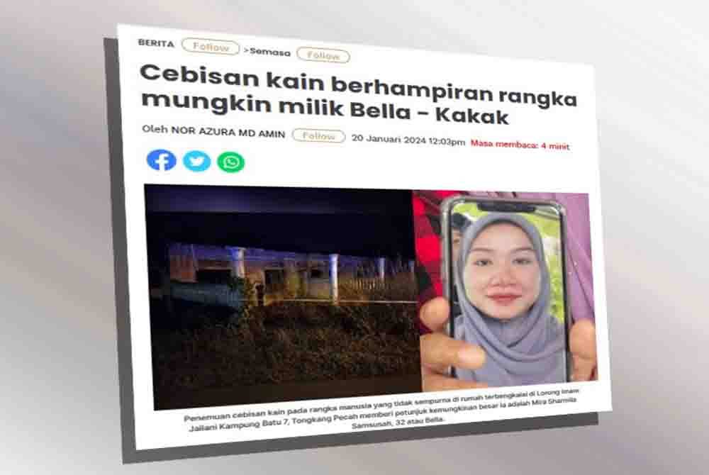 Kami Tetap Tunggu Hasil Ujian Dna Bella Keluarga Sinar Harian