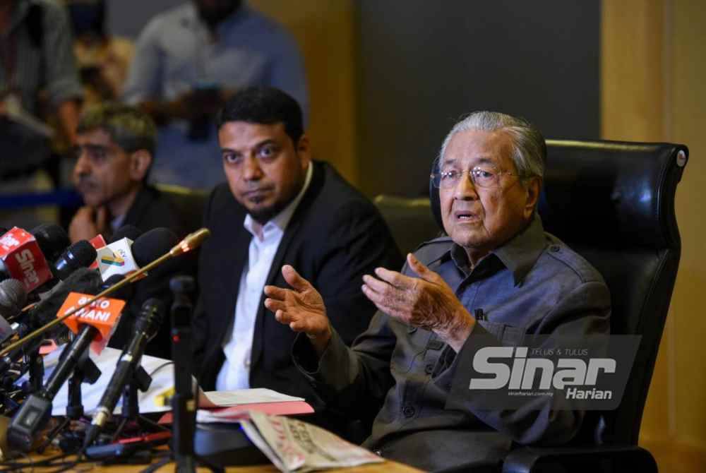 Sidang Media Khas Tun Dr Mahathir Mohamad yang berlangsung di Yayasan Kepimpinan Perdana pada Isnin. Foto SINAR HARIAN-MOHD RAFIQ REDZUAN