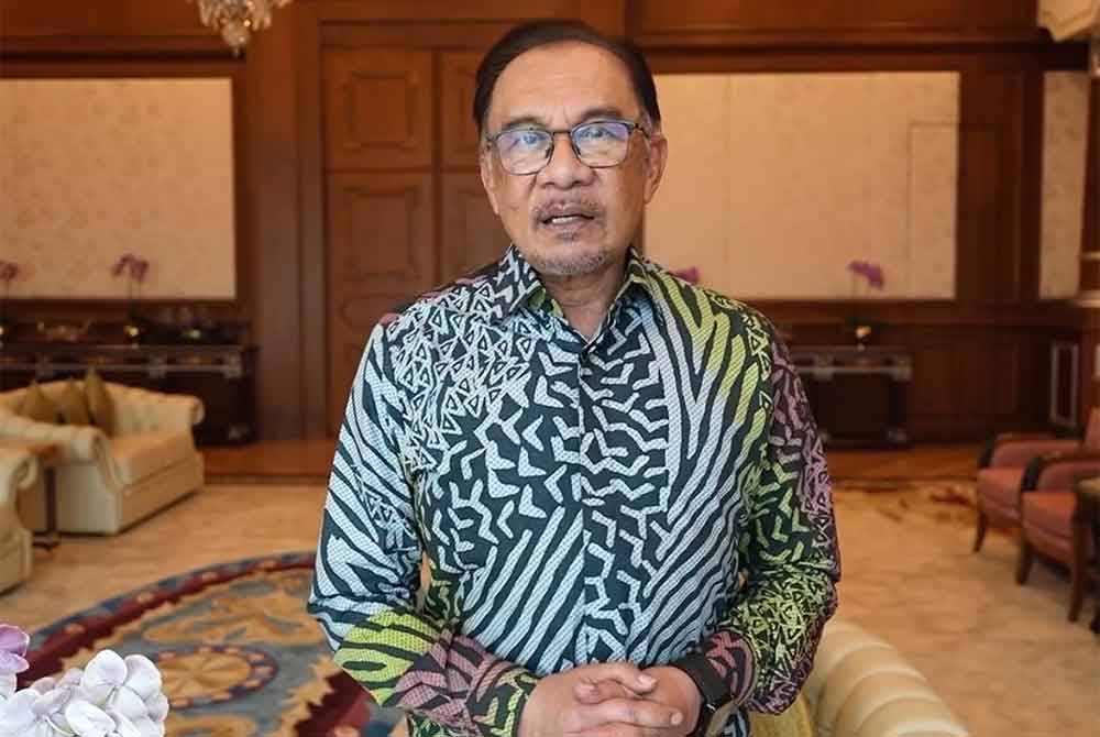 Tangkap layar rakaman video Anwar mengucapkan selamat menyambut perayaan Thaipusam.