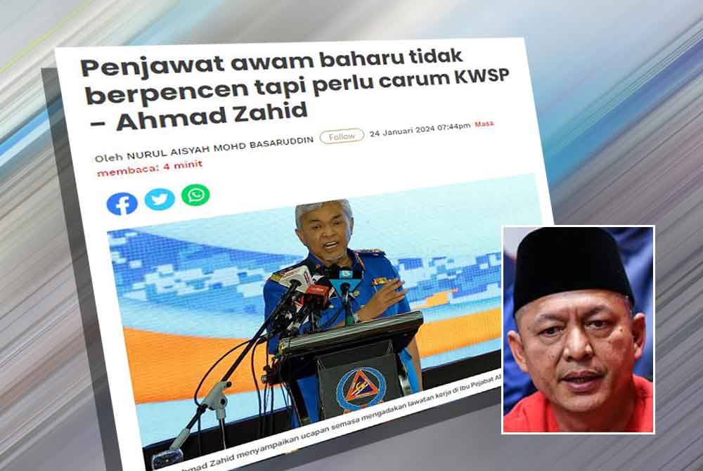 Pada Rabu, Timbalan Perdana Menteri, Datuk Seri Ahmad Zahid Hamidi dilaporkan berkata, Kabinet bersetuju perjawatan bagi penjawat awam baharu berstatus tetap selepas ini adalah tidak berpencen. Gambar kecil: Razali 